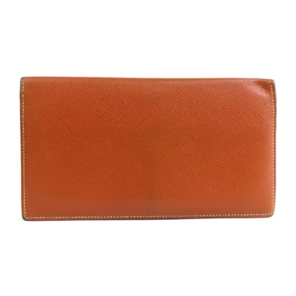 Hermès Vintage Pre-owned Leather wallets Brown Heren