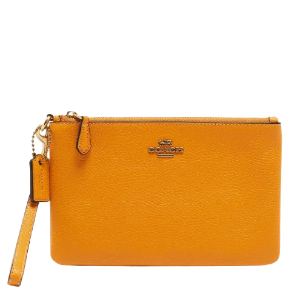 Coach Pre-owned Leather pouches Orange Dames