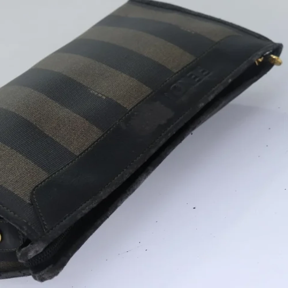 Fendi Vintage Pre-owned Canvas clutches Black Dames
