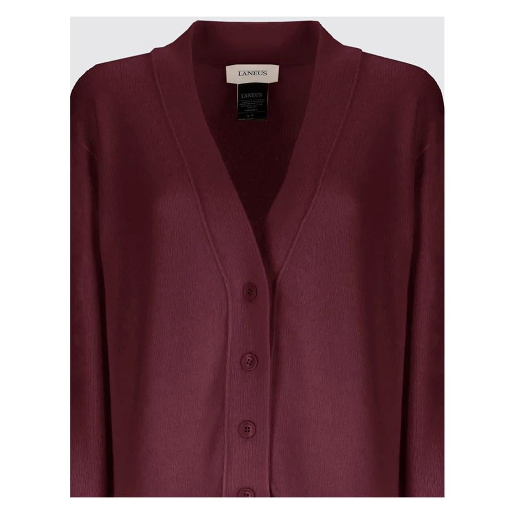 Laneus Tuta Scollo V In Wol En Angora Red Dames