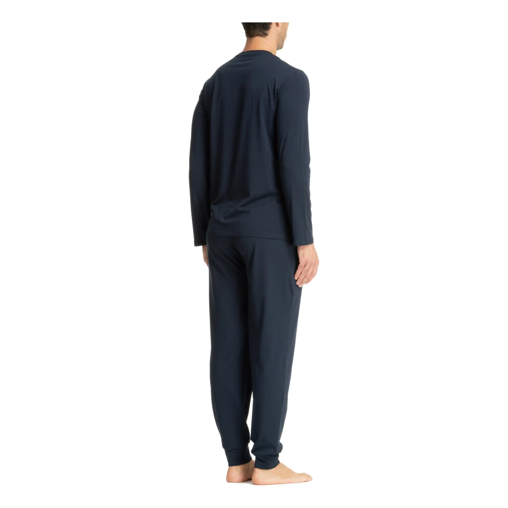 Emporio Armani Trekkoord Pyjamaset Gestreept & Effen Blue Heren