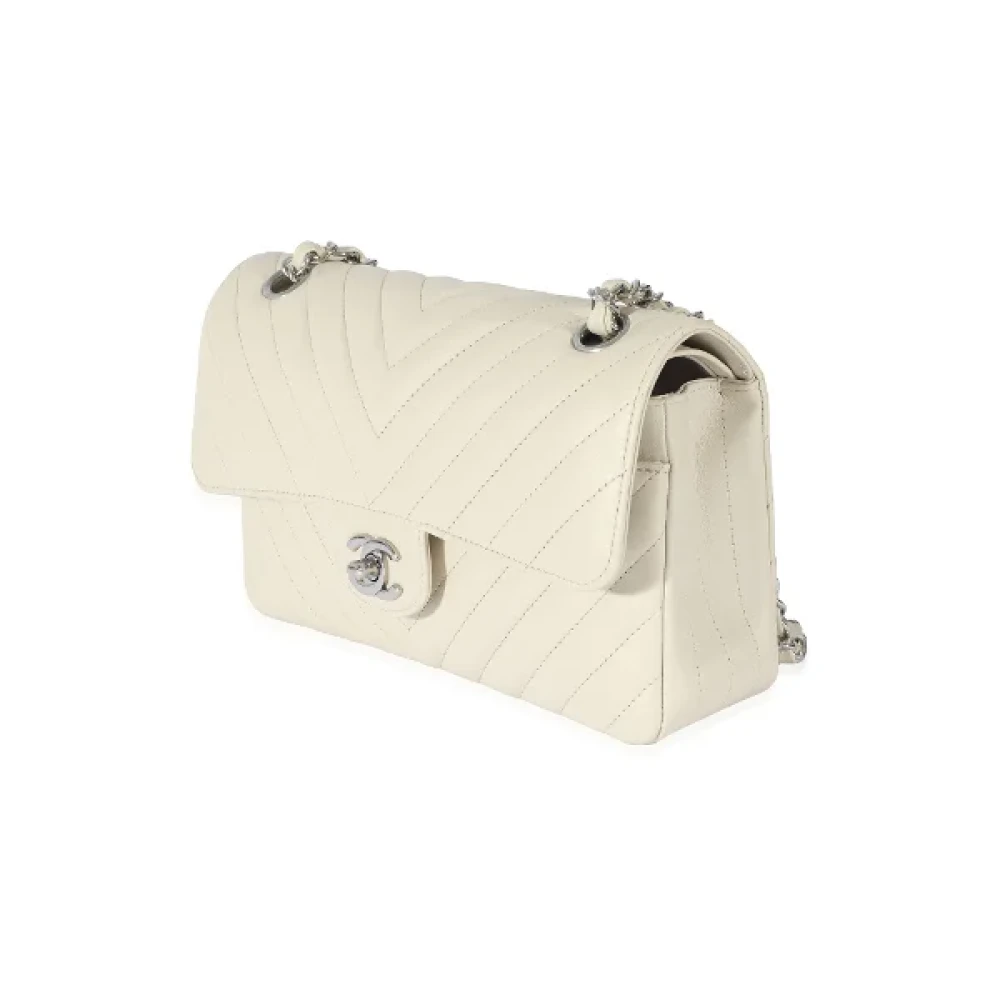 Chanel Vintage Pre-owned Leather chanel-bags White Dames