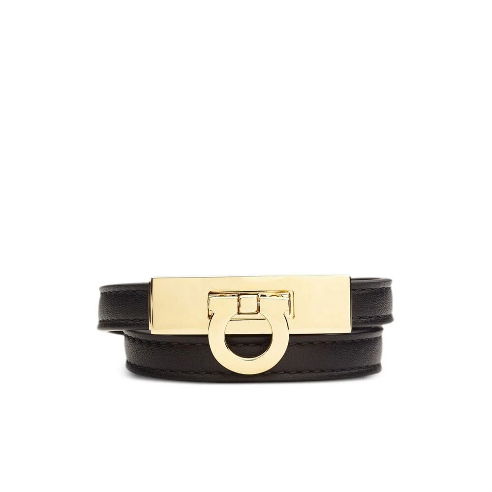 Salvatore Ferragamo Twisted Band Gancini Buckle Sieraden Black Dames