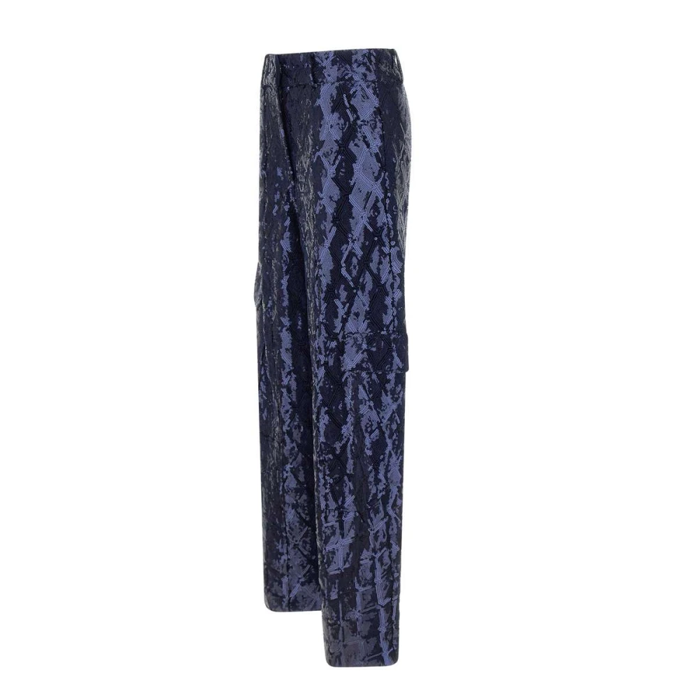 Rotate Birger Christensen Wijde broek Blue Dames