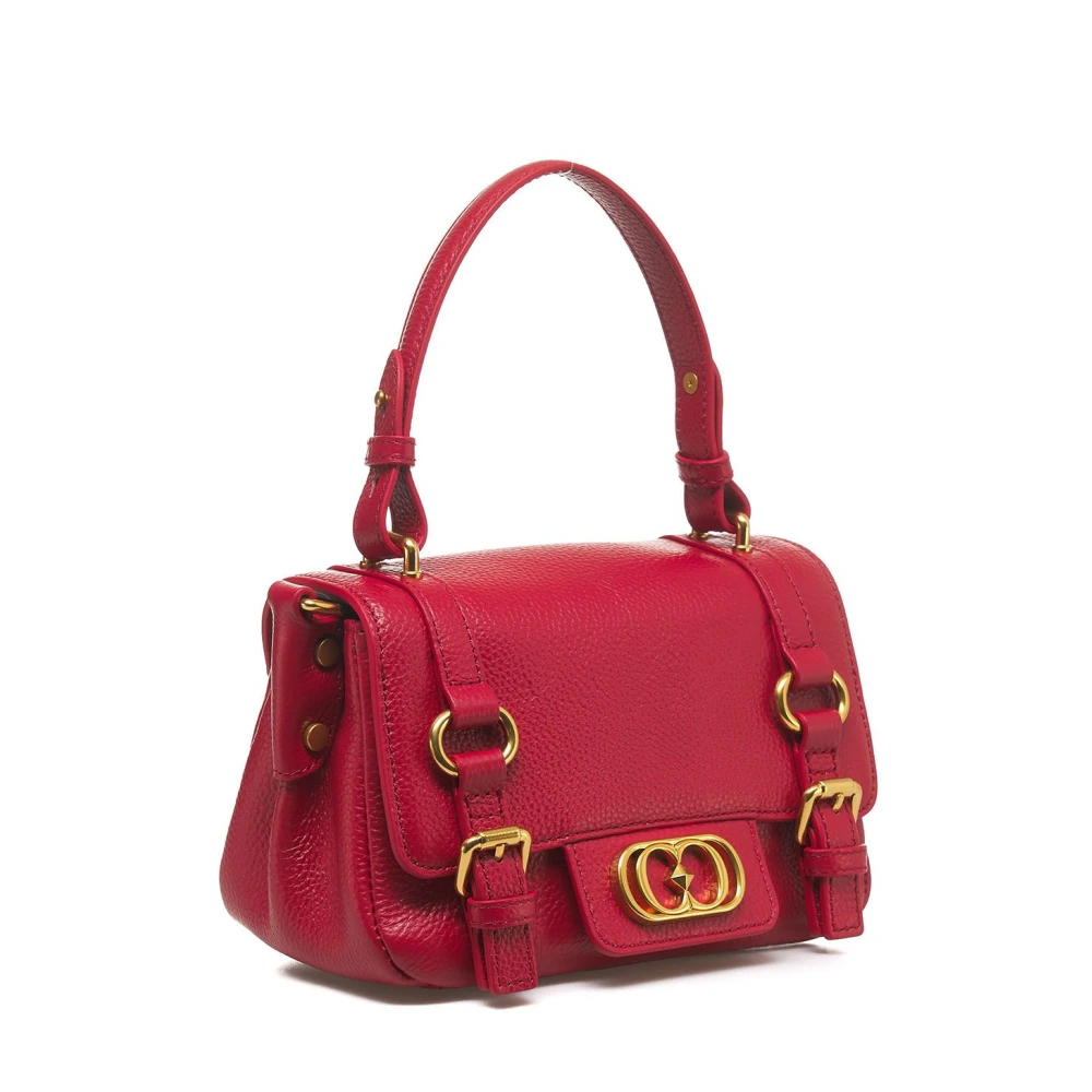 La Carrie Rode Leren Handtas Red Dames