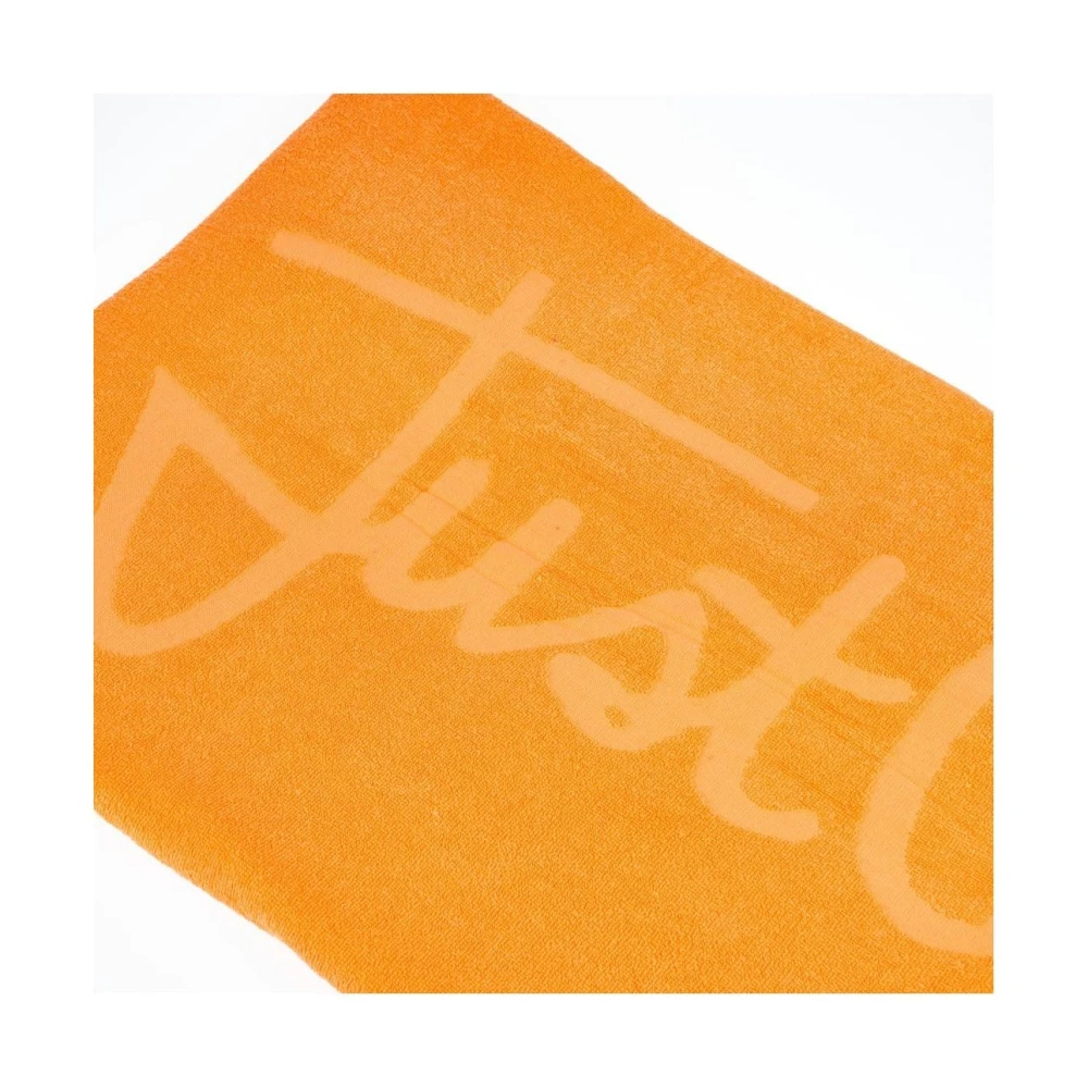 Just Cavalli Monocolore Logo Strandhanddoek Orange Heren