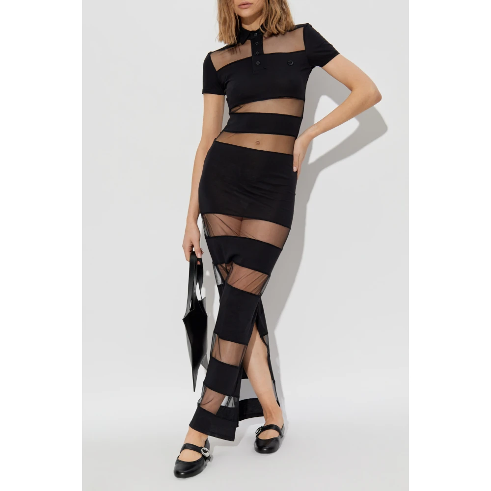 Coperni Jurk met kraag Black Dames