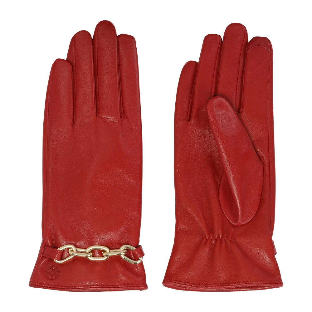 Kazar Elegante rode handschoenen met sieradenversiering Red Dames
