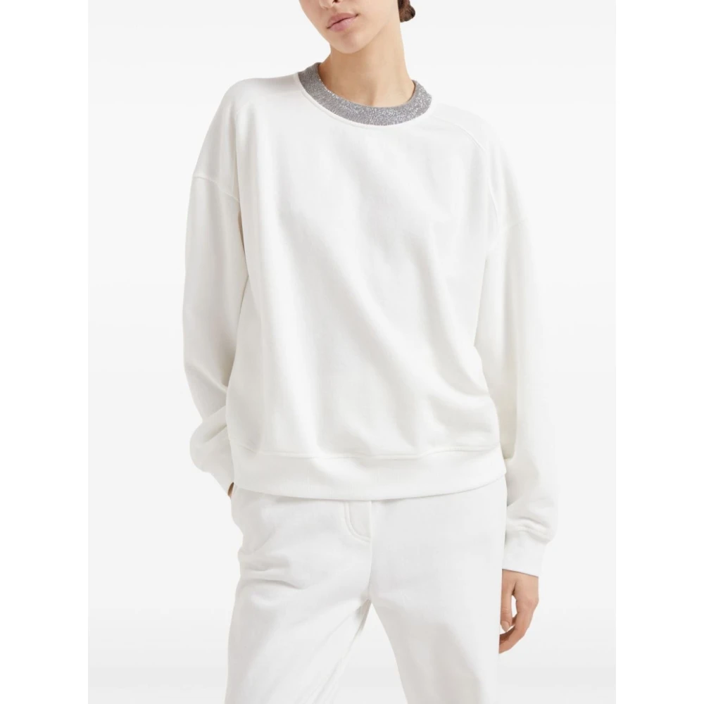 BRUNELLO CUCINELLI Beige Sweaters voor Mannen White Dames