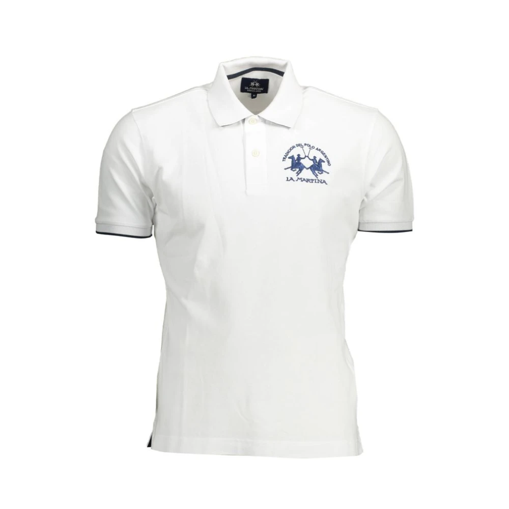 La Martina White Cotton Men Polo Shirt - XXL - Image 2