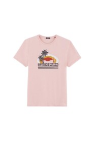 Gedrucktes Flammen-T-Shirt