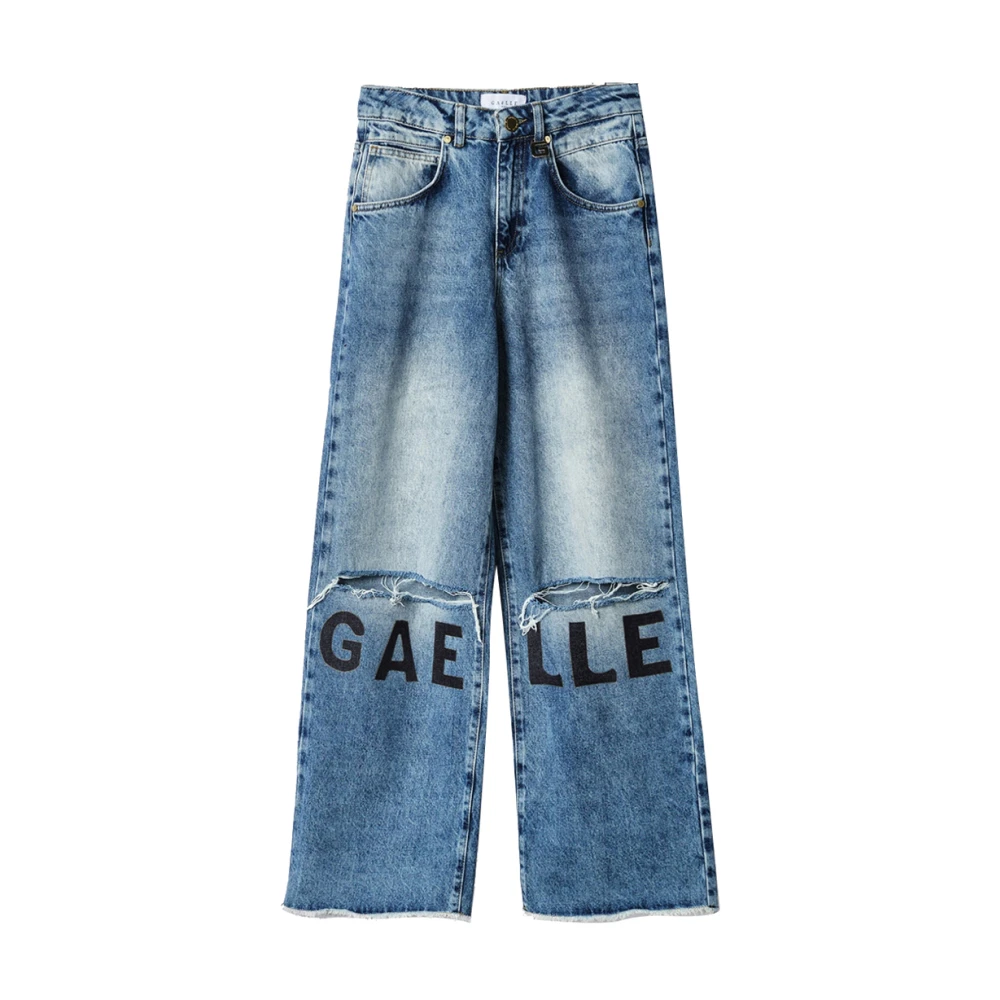 Gaëlle Paris Blauwe Skinny Jeans met Contraststiksels Blue Dames