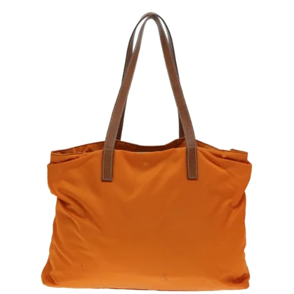 Prada Vintage Pre-owned Nylon totes Orange Dames