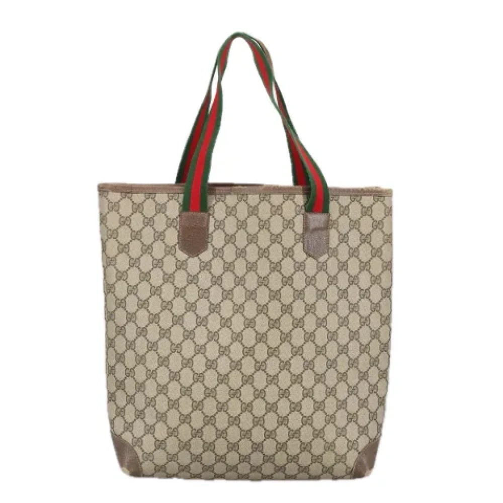 Gucci Vintage Pre-owned Leather gucci-bags Beige Dames
