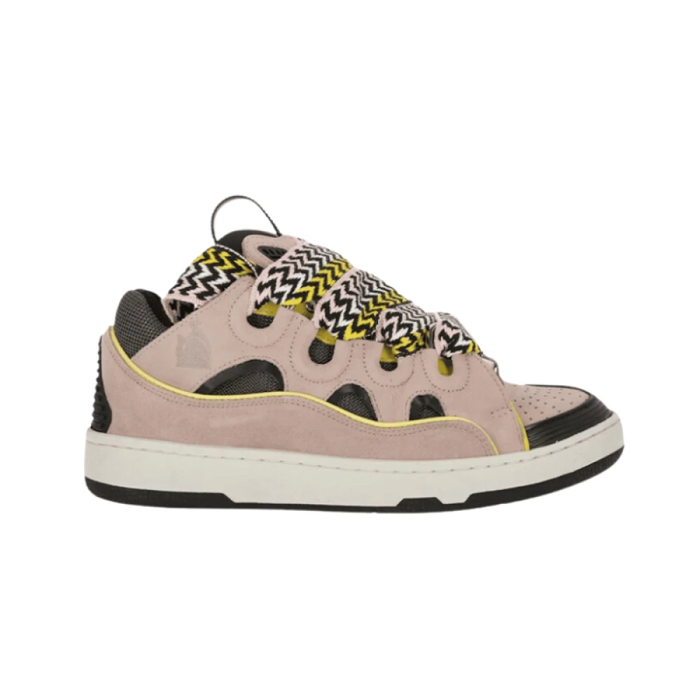 Lanvin Roze Hi-top Curb Sneakers Multicolor Dames