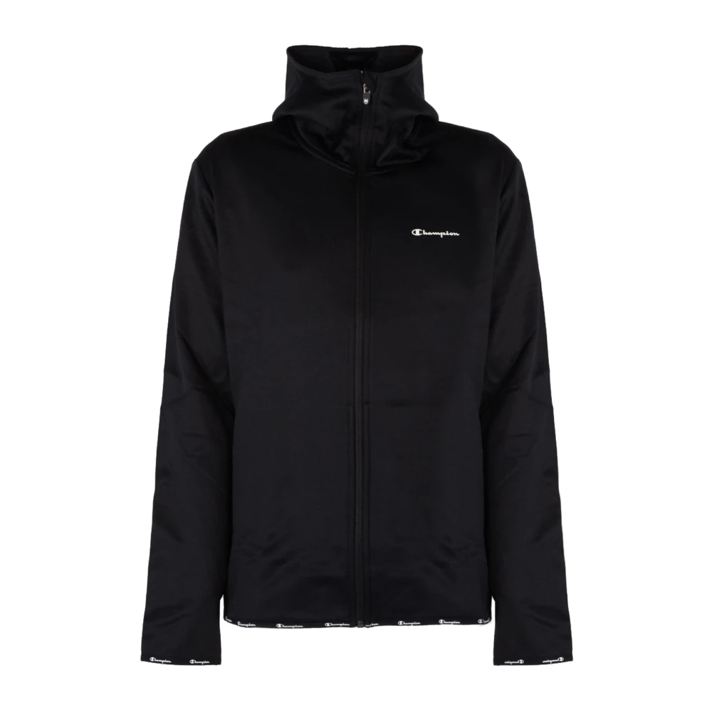 Champion Herr Svart Sweatshirts & Hoodies M, Polyester, Stilren Hoodie Med Quick-Dry Tyg