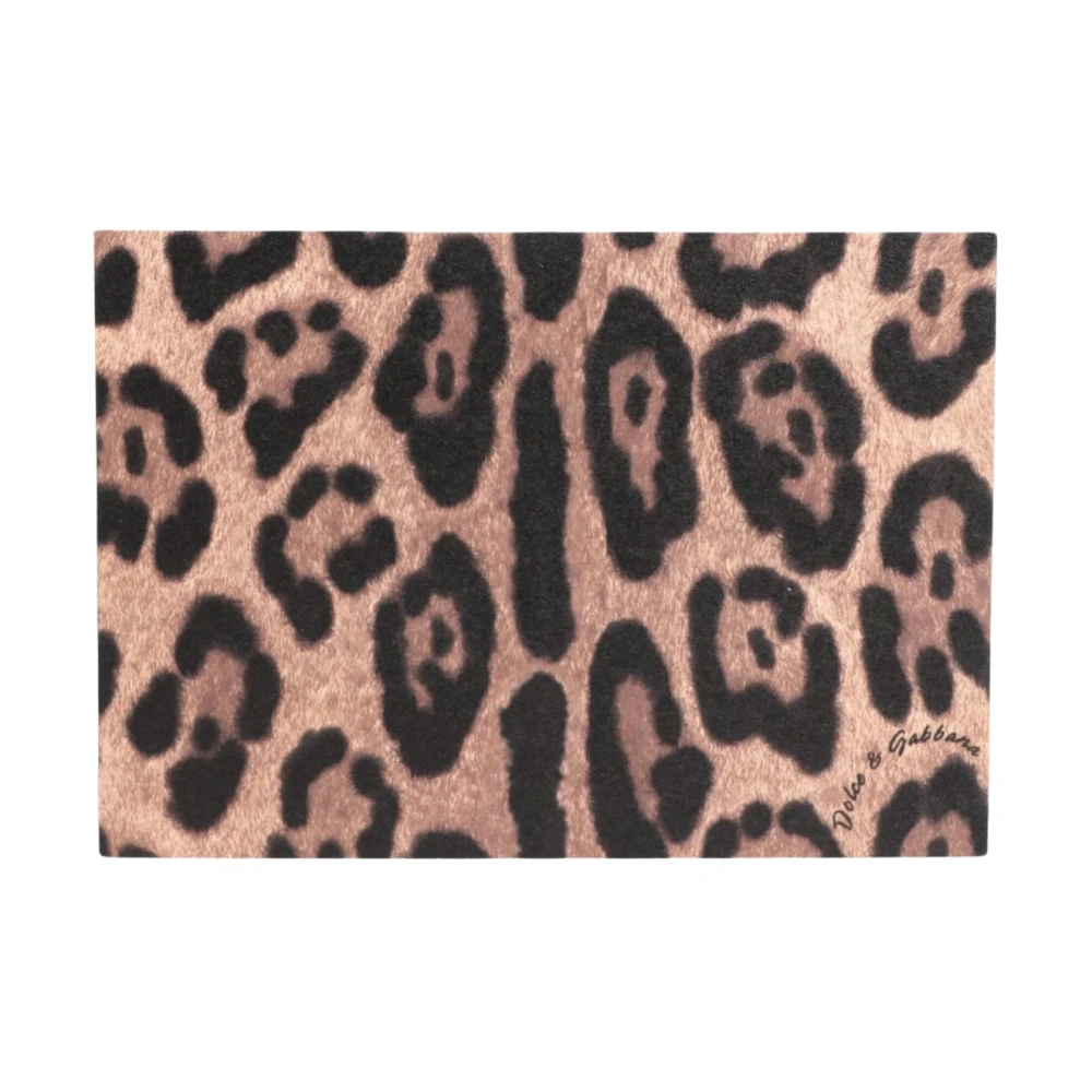 Dolce & Gabbana , Wallets & Cardholders, Female, Multicolor, One Size, Leopard Print Envelope Paper Post Card Holder