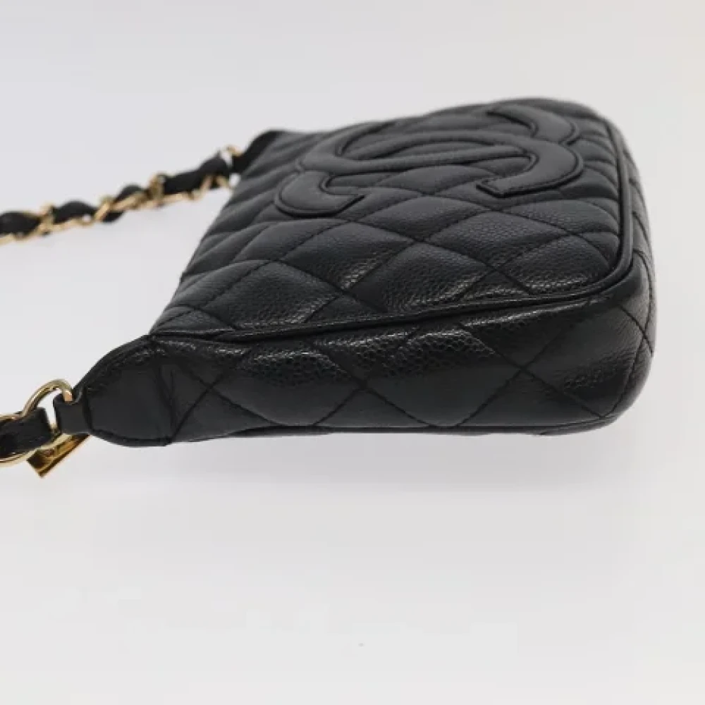 Chanel Vintage Pre-owned Leather shoulder-bags Black Dames
