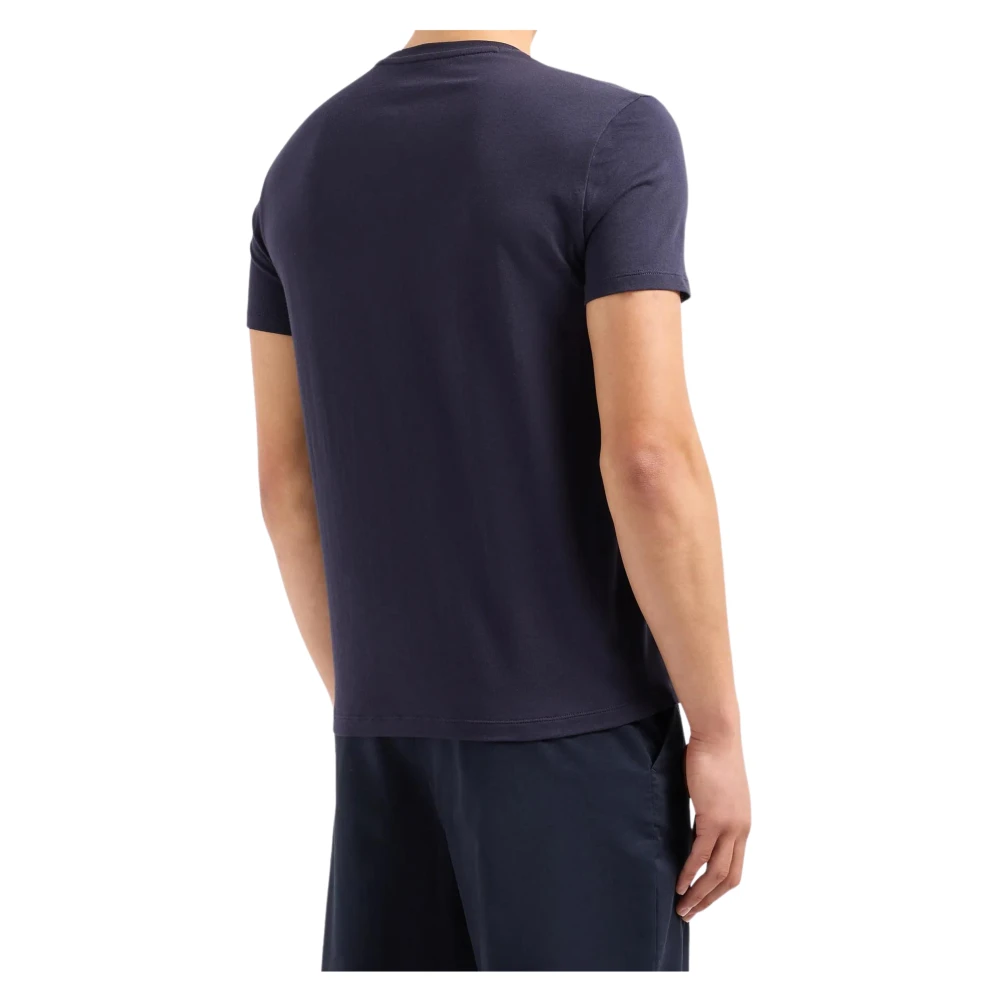Armani Exchange U MM Giro Logo Quadro T-shirt Blue Heren
