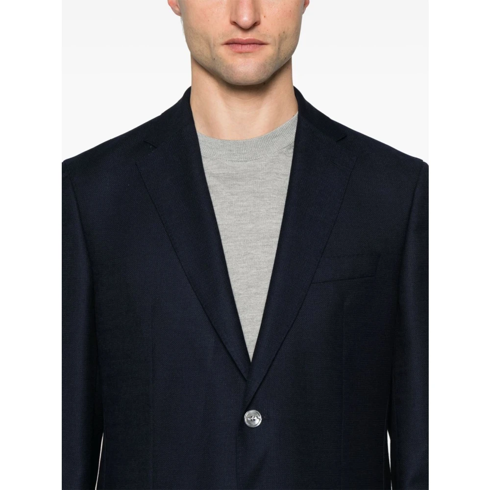 Hugo Boss Navy Blauwe Blazer voor Mannen Blue Heren