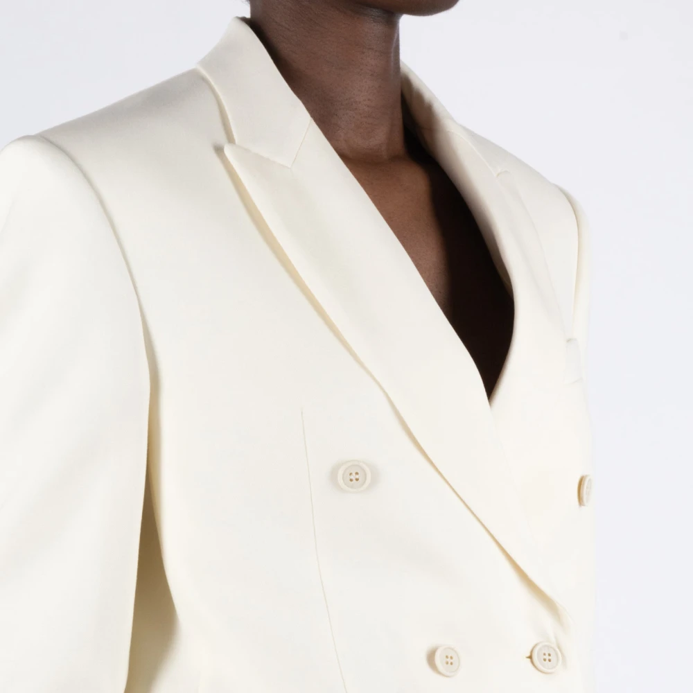 Wardrobe.nyc Dubbelborstige Wollen Blazer White Dames