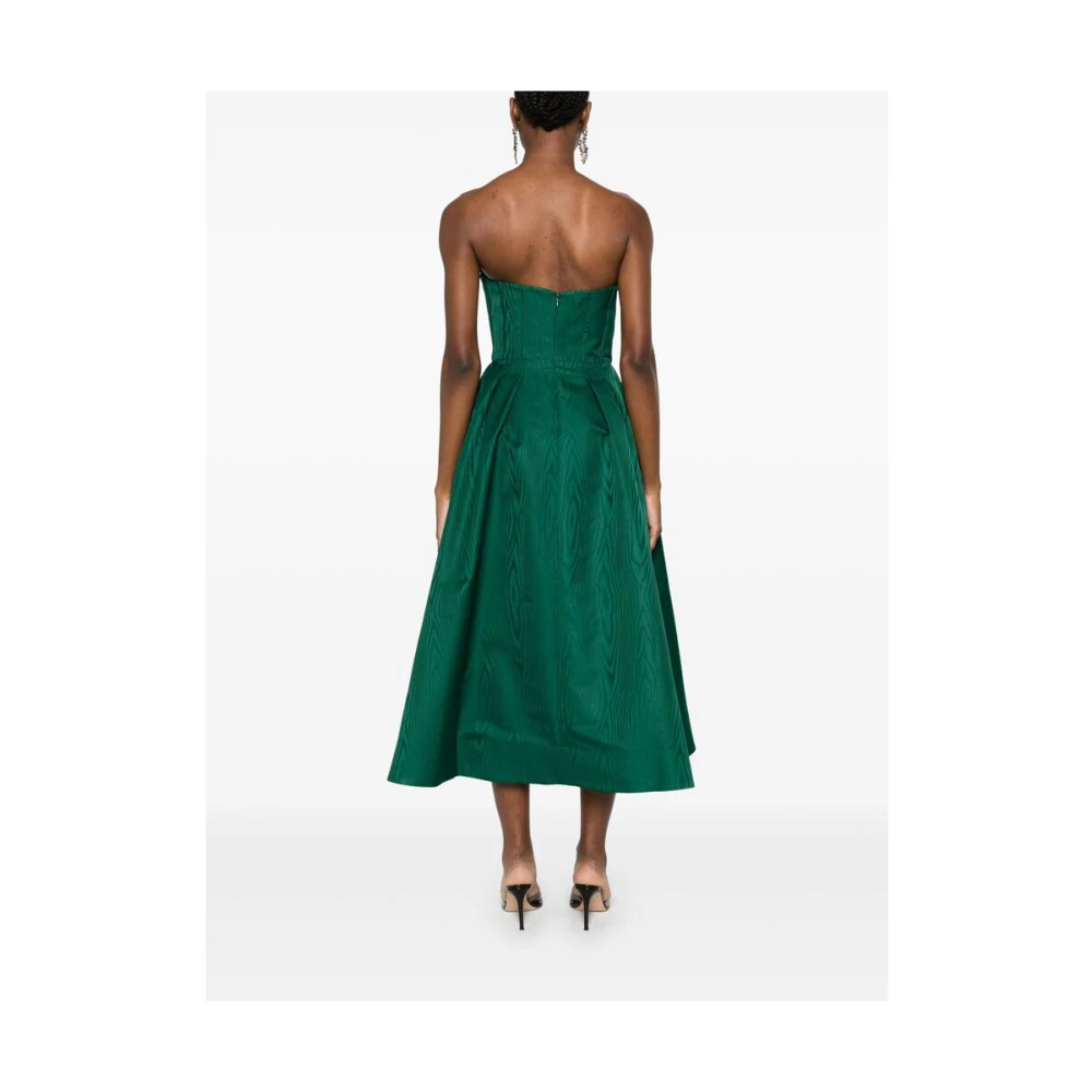 Rebecca Vallance Smaragdgroene Strapless Jurk met Zakken Green Dames