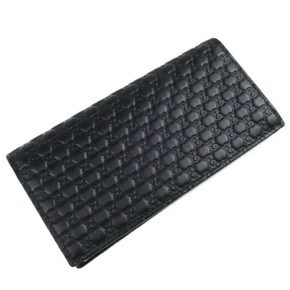 Gucci Vintage Pre-owned Leather wallets Black Heren