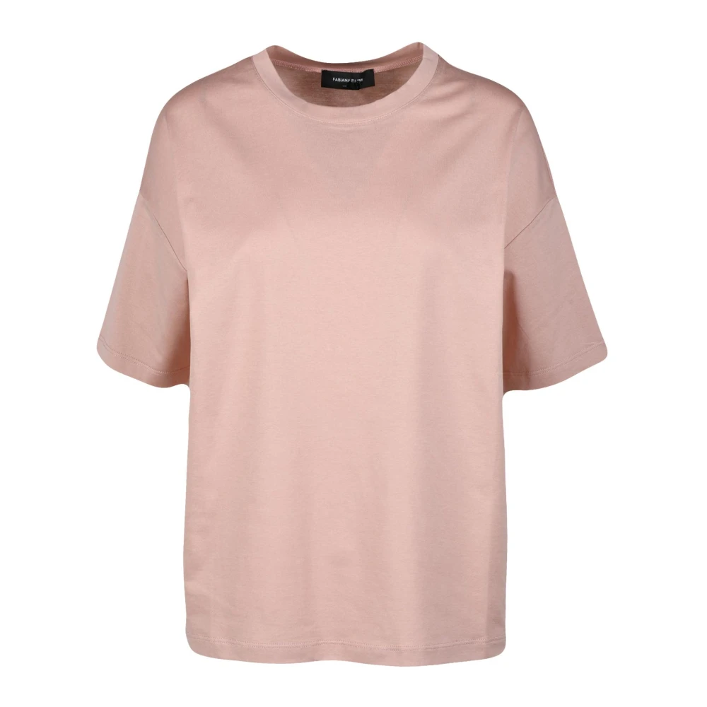 Fabiana Filippi Katoenen T-shirt met unieke stijl Pink Dames