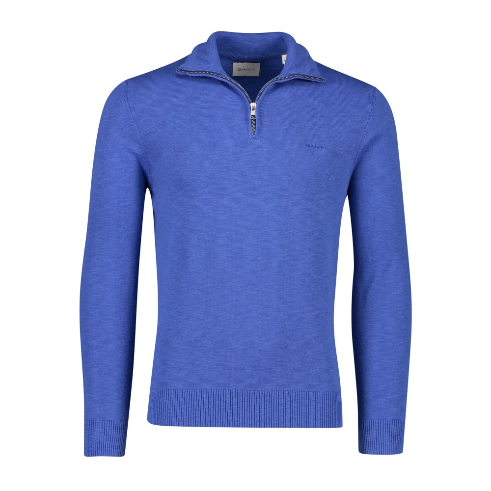 Gant Blauwe Half Zip Sweater Blue Heren