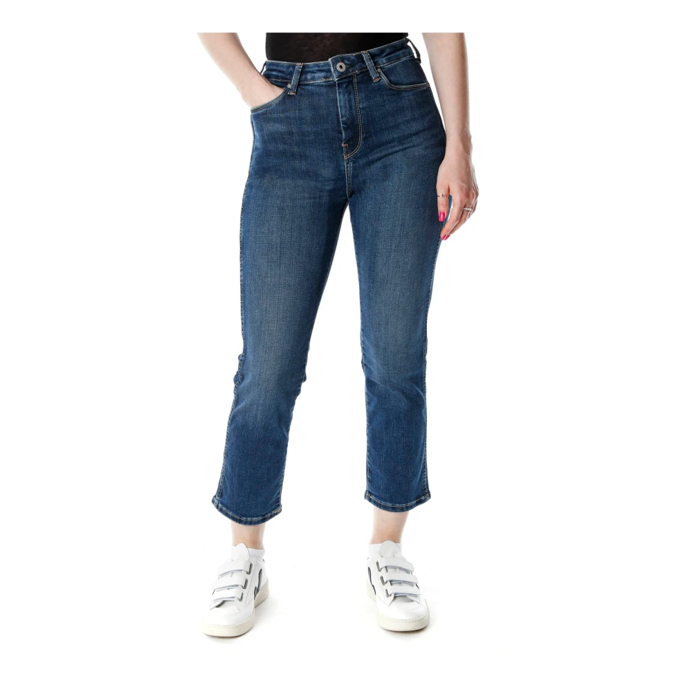 Pepe Jeans High Waist Slim Fit Crop Jeans Blue Dames