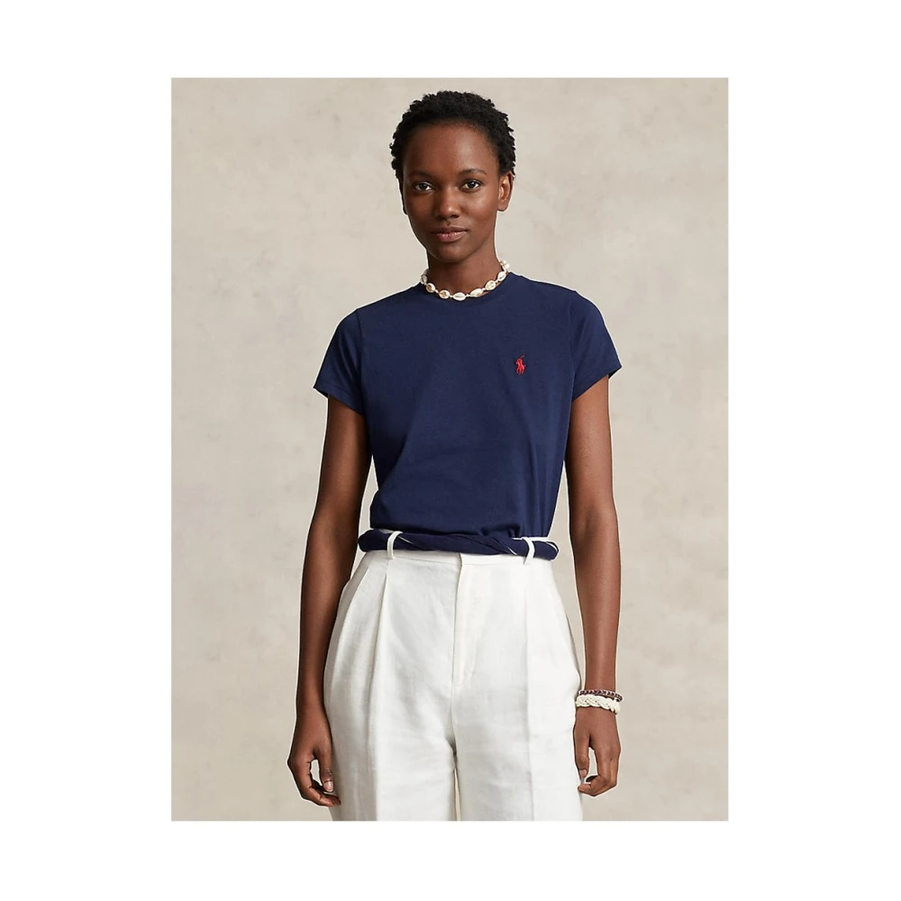Ralph Lauren Polo Shirt met Pony Logo Blue Dames