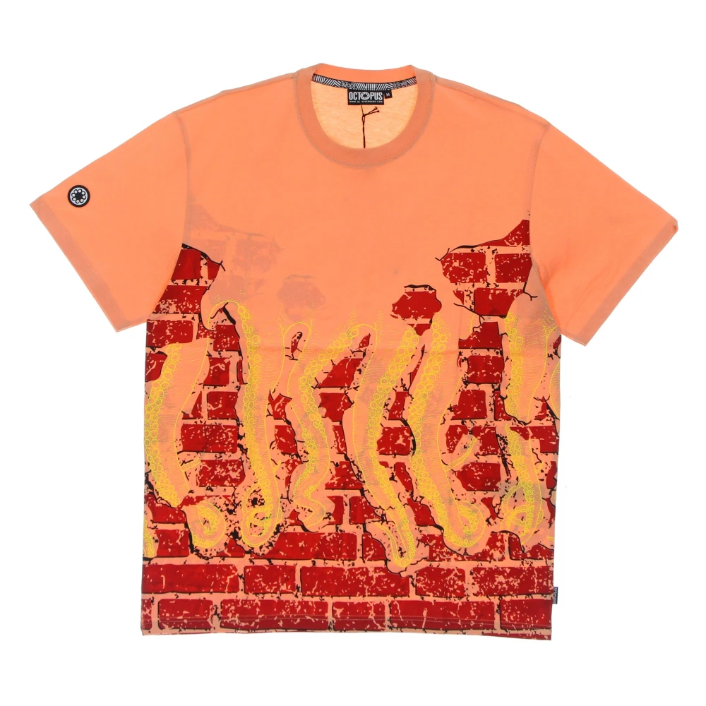 Octopus Tentacles Logo Tee Orange Heren