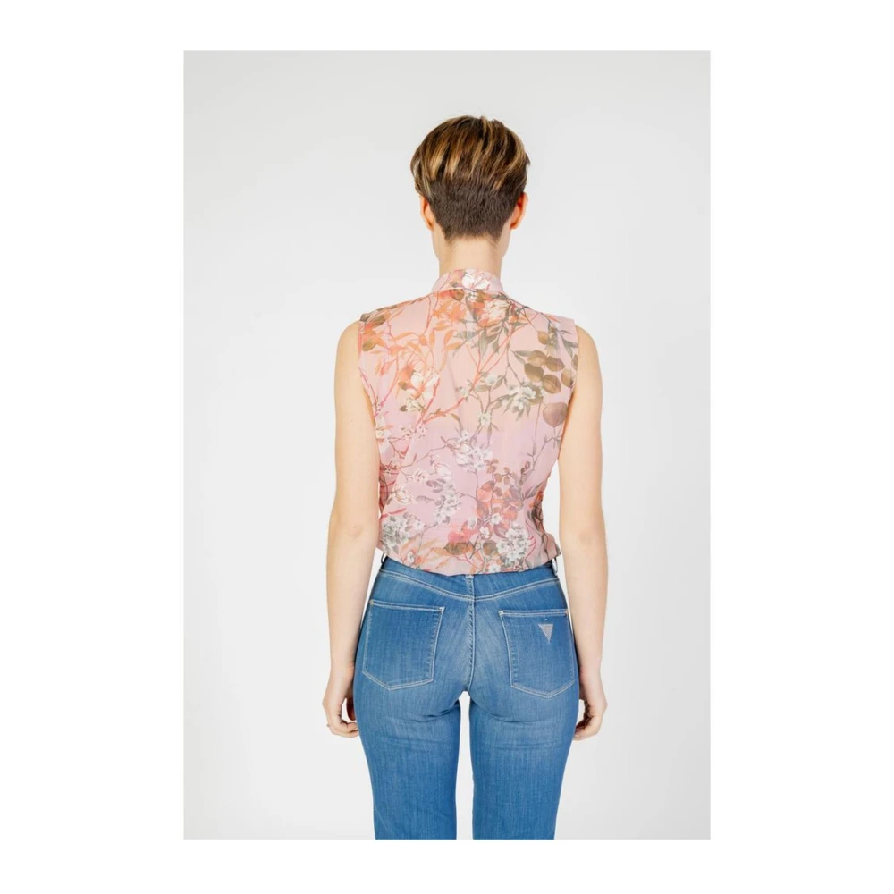 Guess Bloemen mouwloze blouse Multicolor Dames