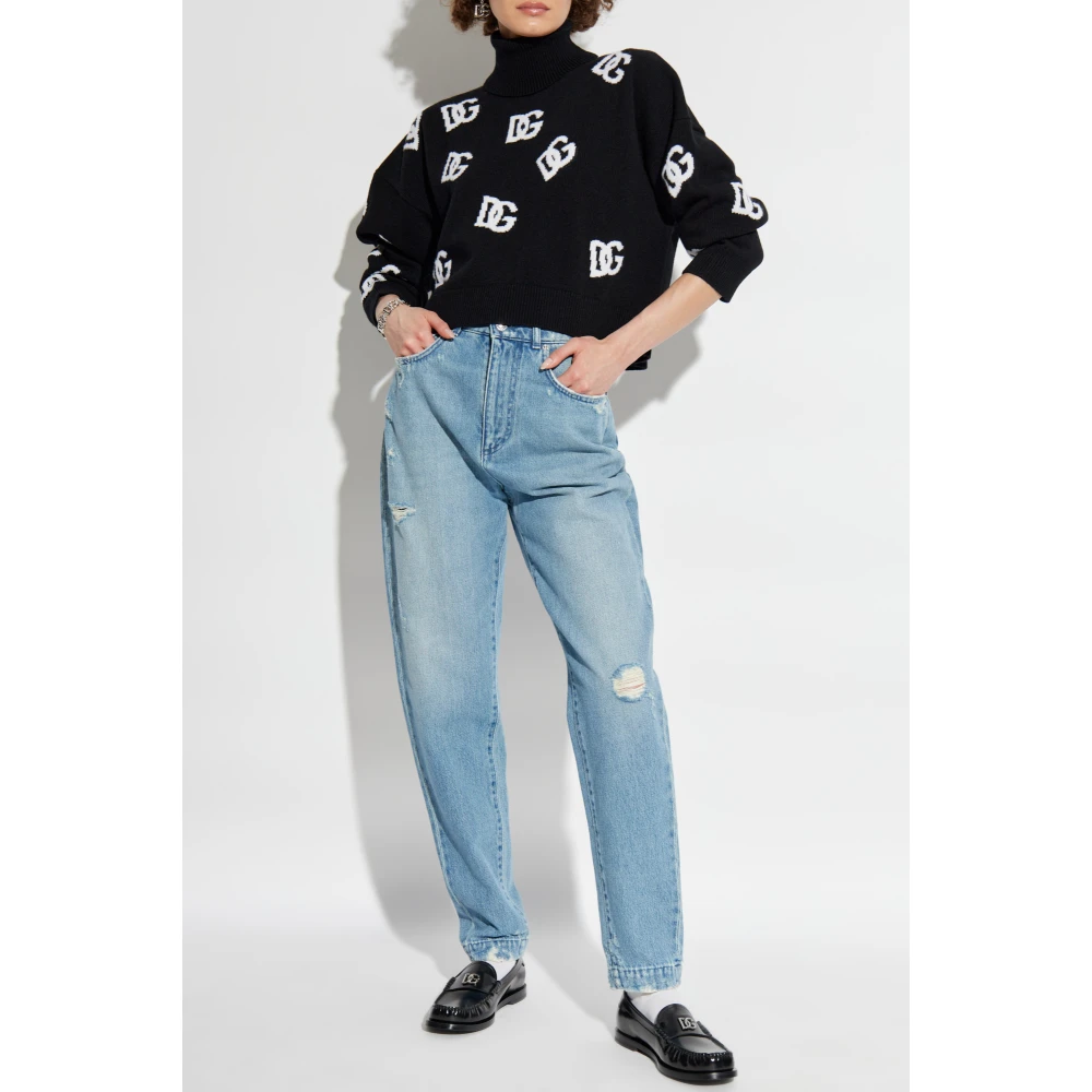 Dolce & Gabbana Jeans met logo Blue Dames
