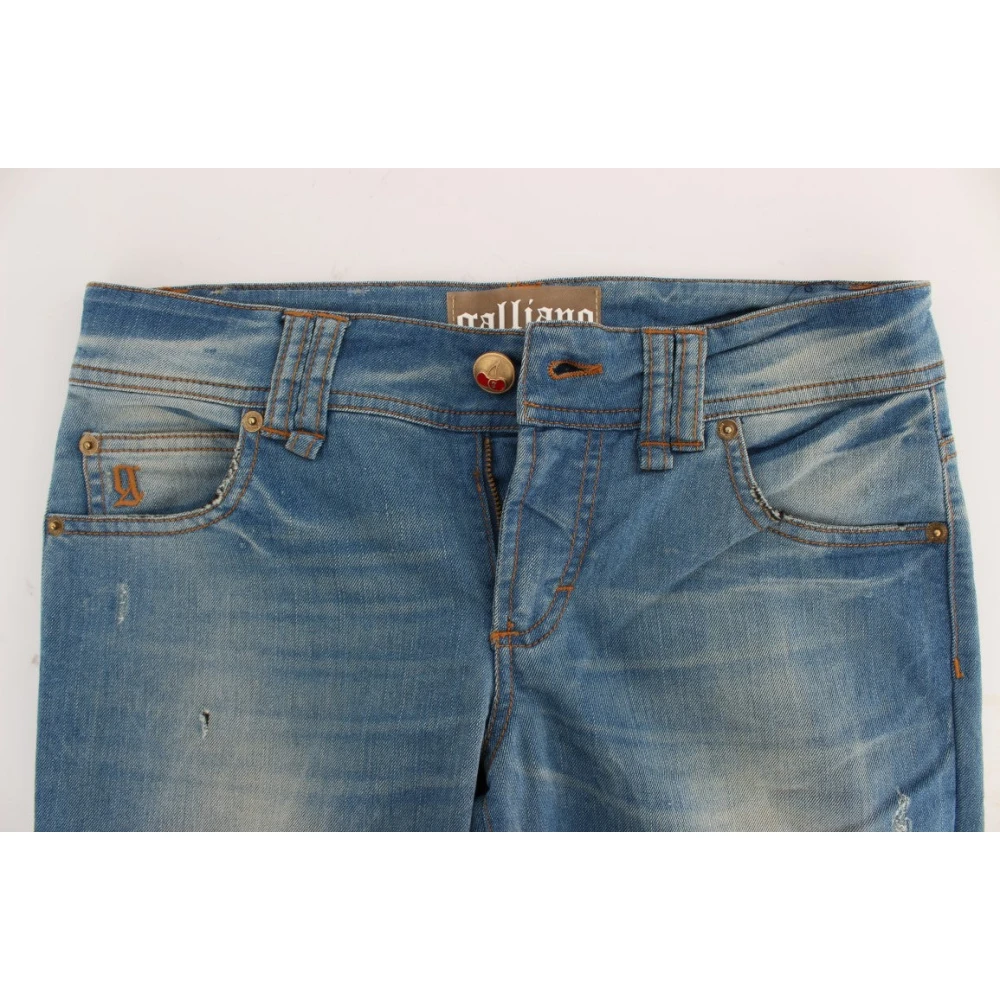 John Galliano Slim Fit Blauwe Designer Jeans Blue Dames