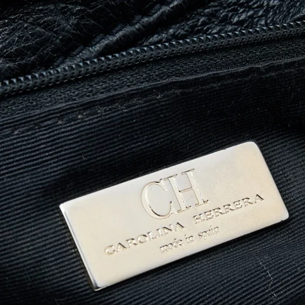 Carolina Herrera Pre-owned Leather handbags Black Dames