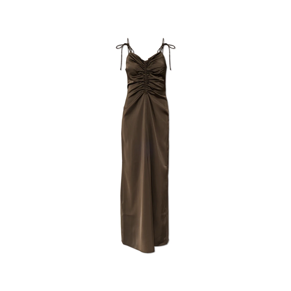 Rotate Birger Christensen Donna Verde - Abito In Raso A Sottoveste - Dresses - M