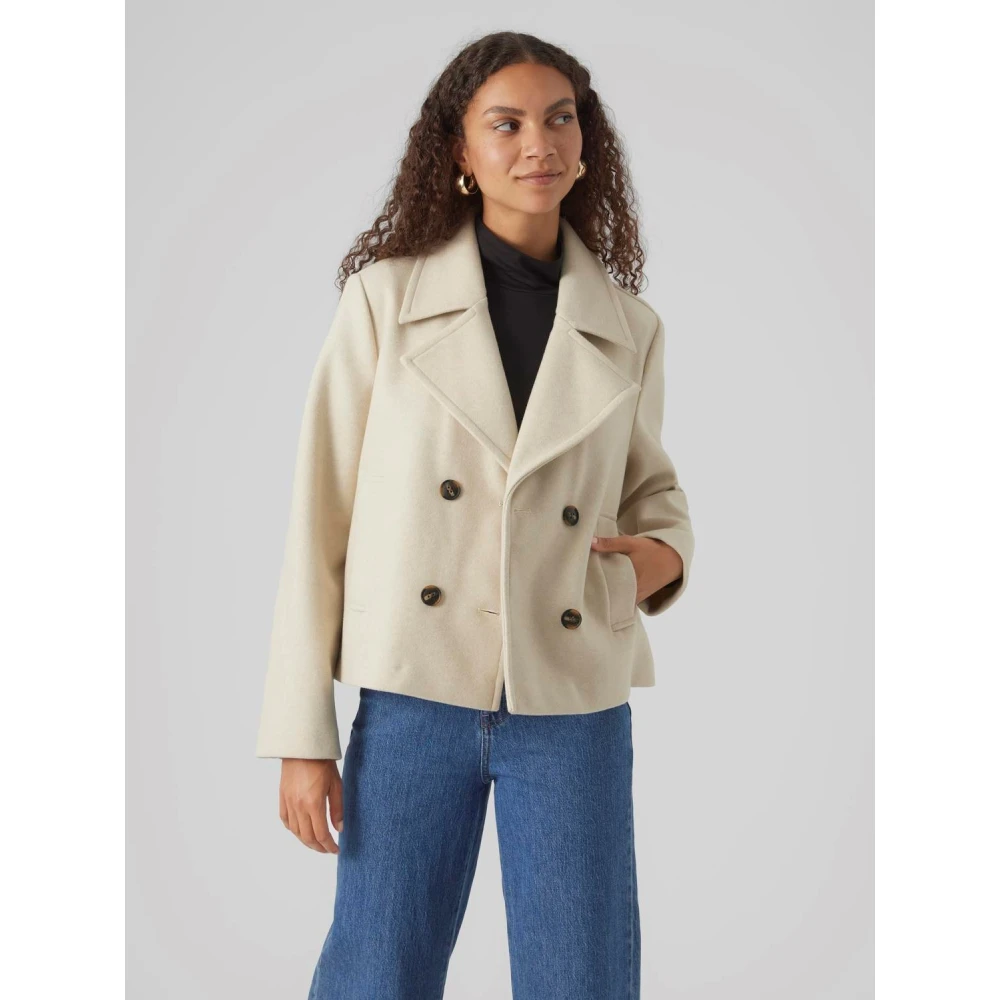 Vero Moda Vincemia Korte Jas White Dames
