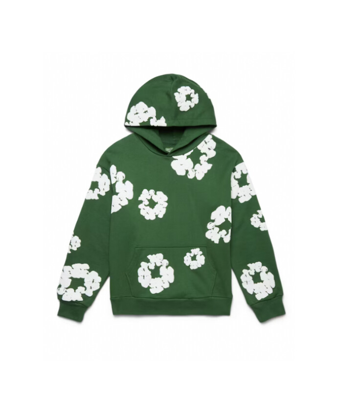 sweat-a-capuche-en-coton-vert
