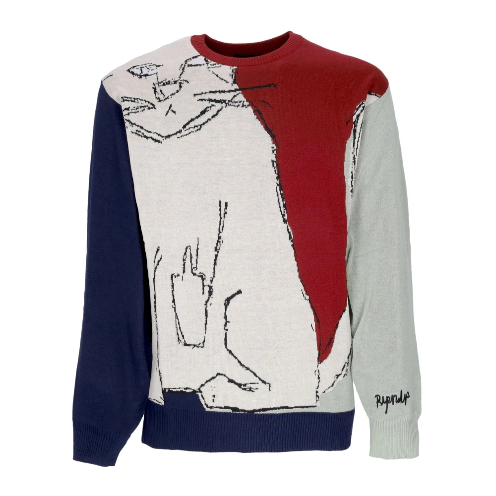 Ripndip Multi Gebreide Crew Neck Sweater Multicolor Heren