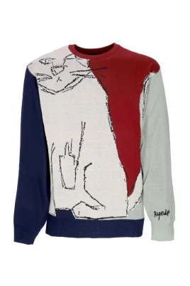 Multi Stickad Crew Neck Tröja