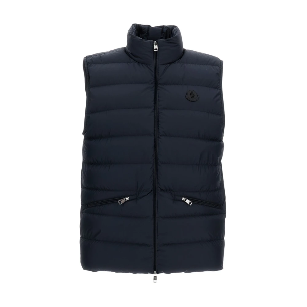 Moncler Men's Blue Lechtal Down Vest - Waistcoats - S - Jackets