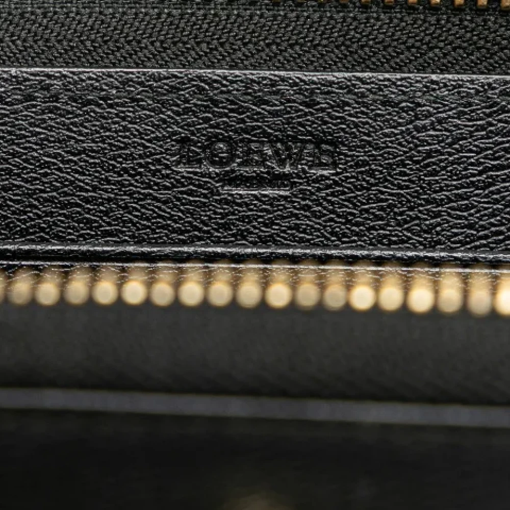 Loewe Pre-owned Leather wallets Black Dames