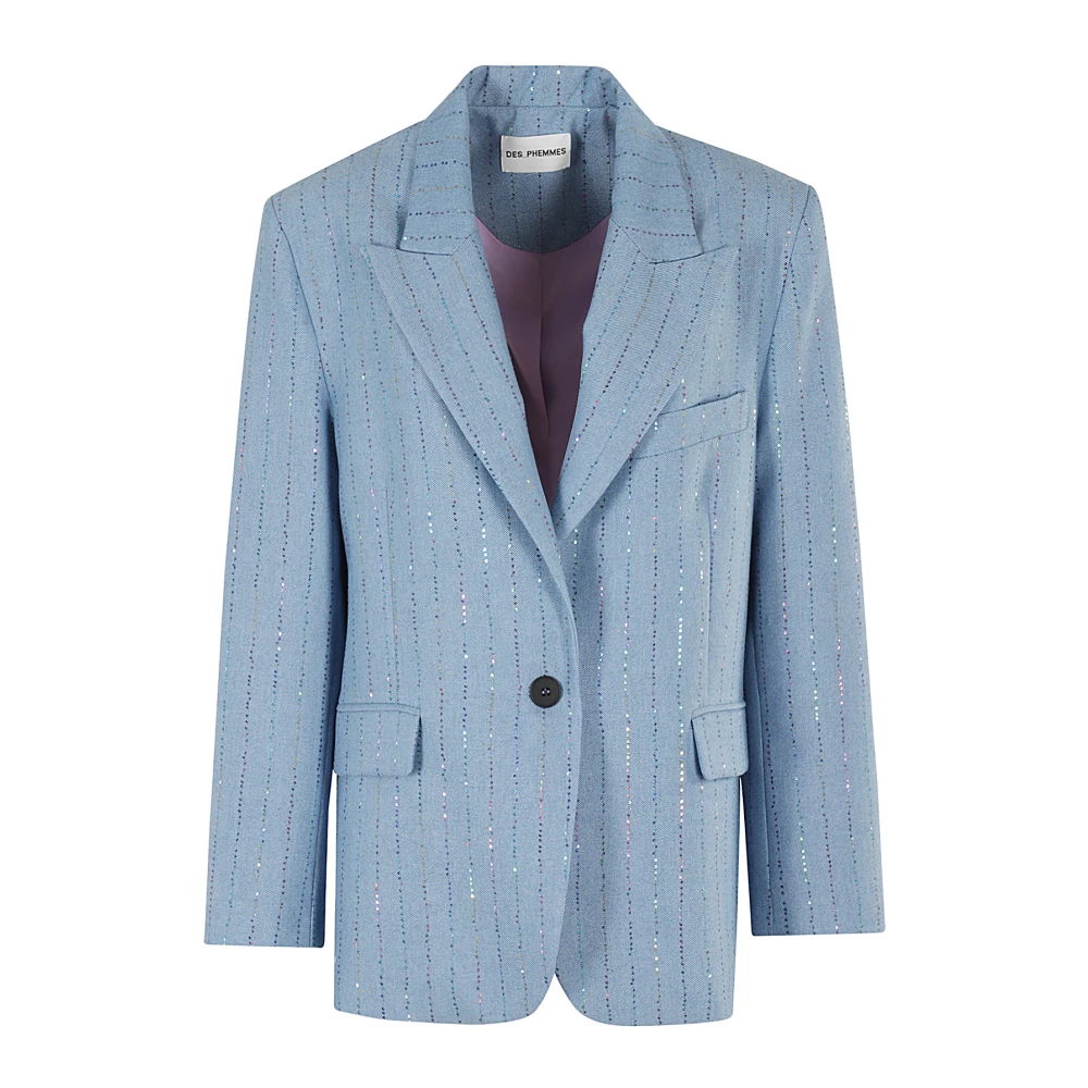 DES Phemmes Stijlvolle Oversized Blazer Blue Dames