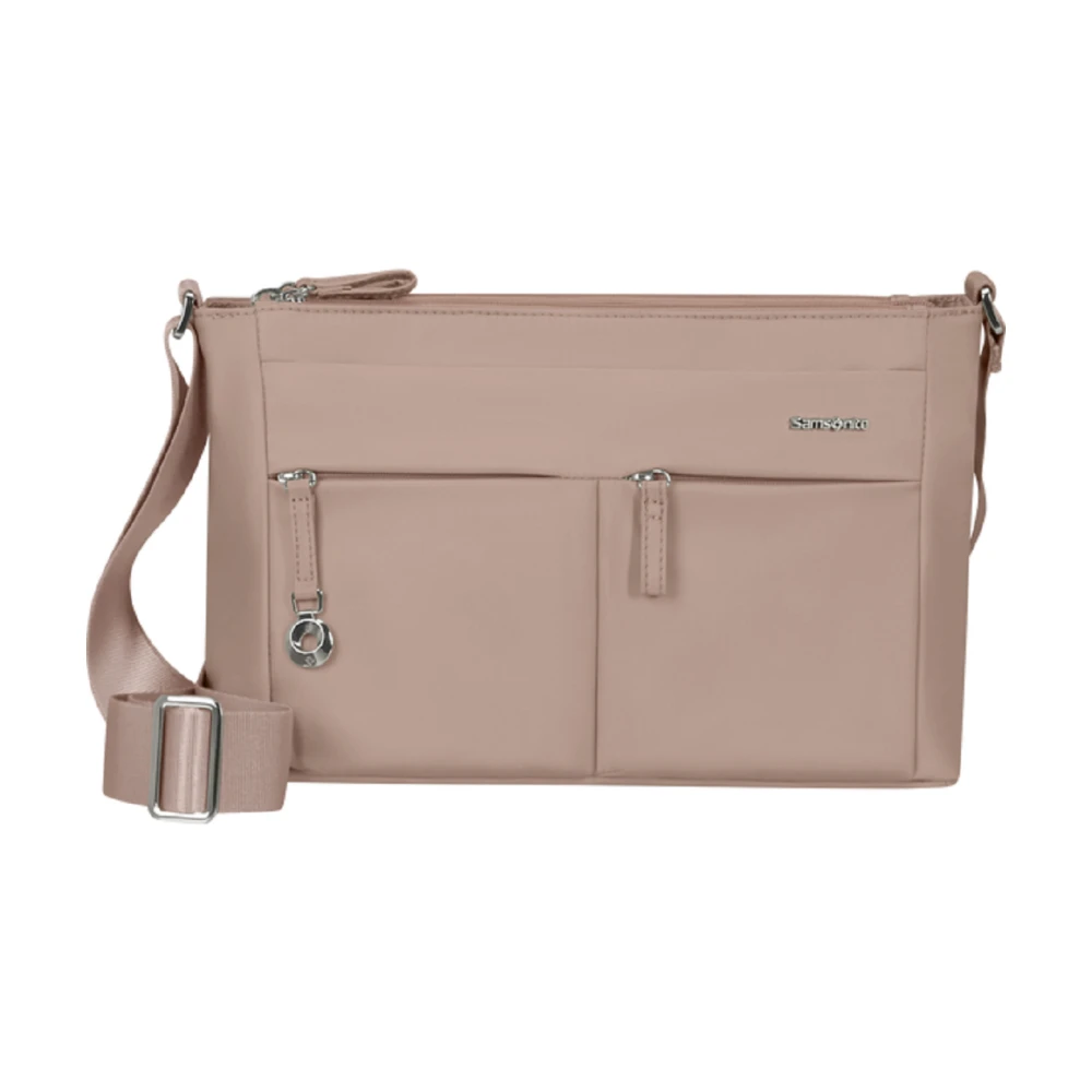 Samsonite Roze Nylon Schoudertas met Zakken Pink Dames