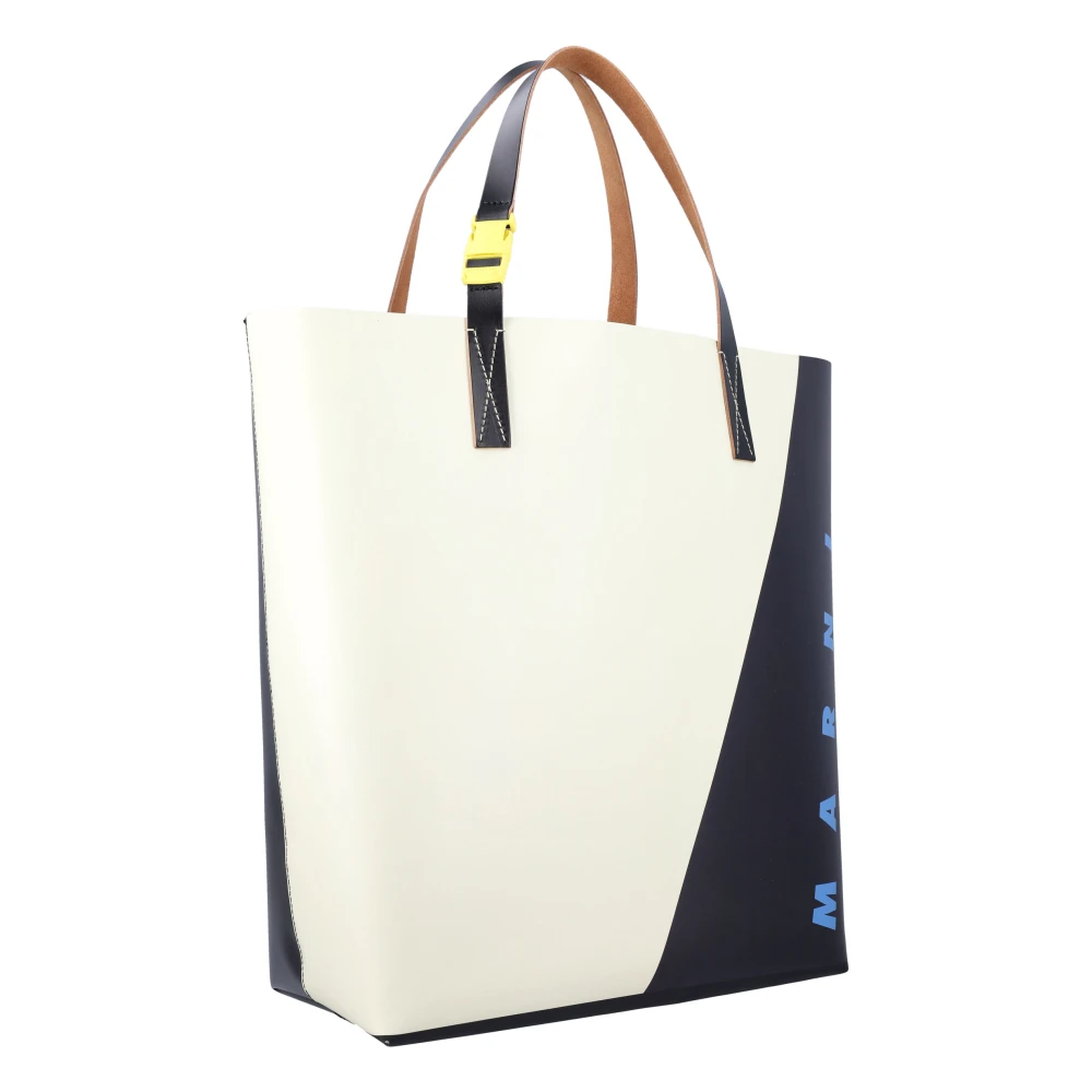 Marni Zwarte Shell Handtas Tribeca Shopper Beige Heren