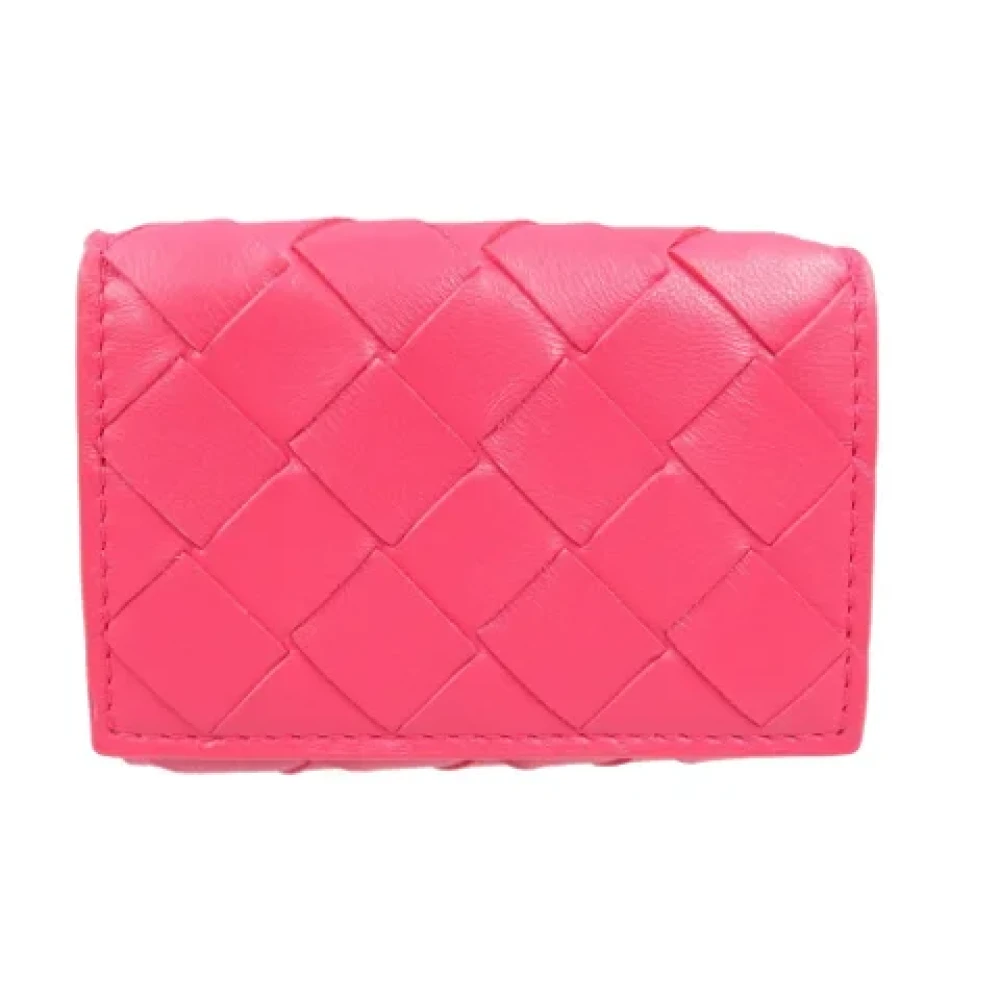 Bottega Veneta Vintage Pre-owned Leather wallets Pink Dames