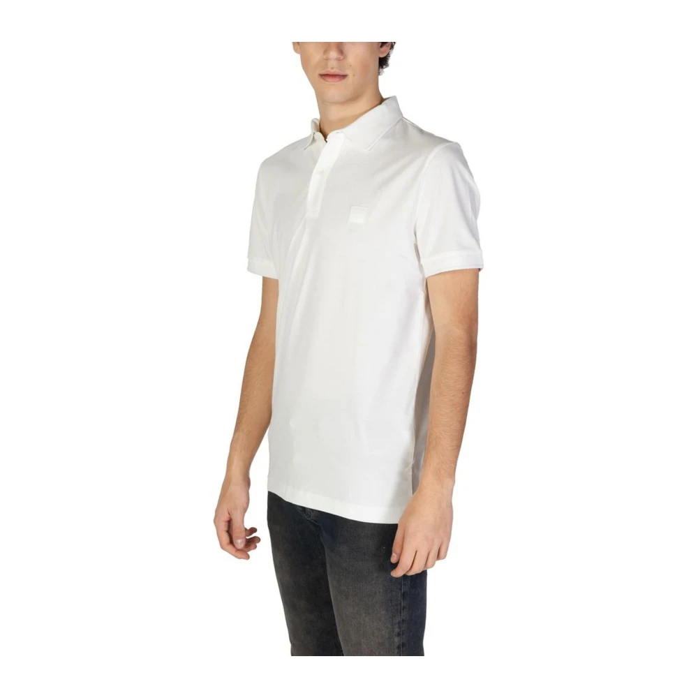 Hugo Boss Korte mouwen katoenen poloshirtcollectie White Heren
