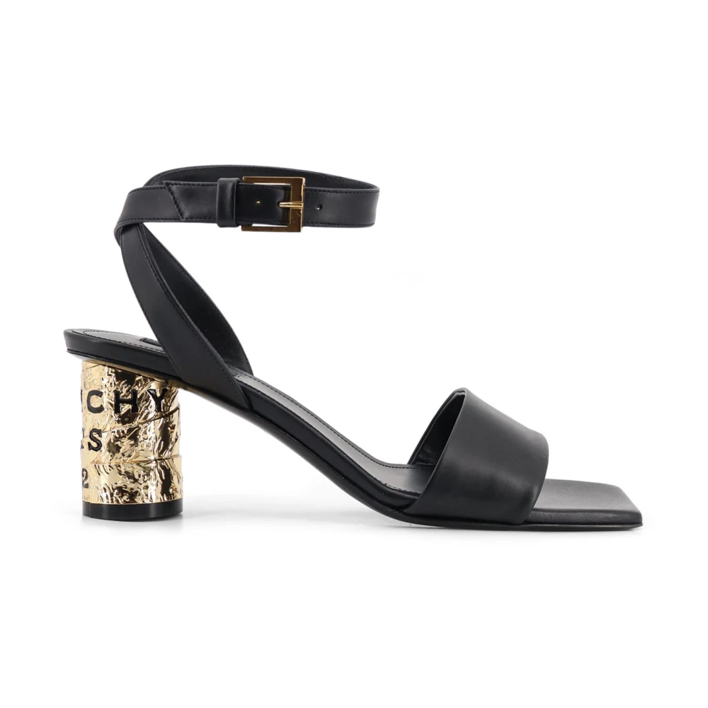 Givenchy Women's Black High Heel Sandals, 4 Uk, Tape Heeled Leather Sandals