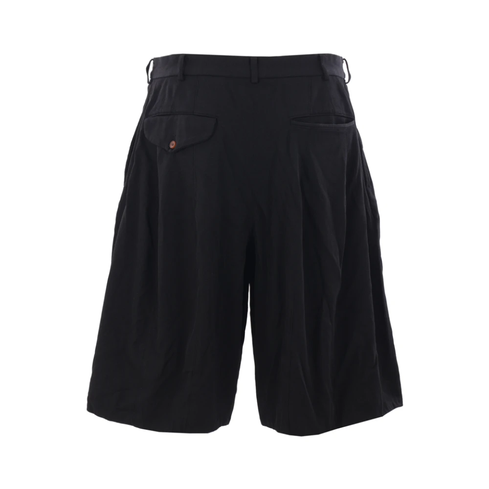 Comme des Garçons Zwarte Shorts Drill Standaard Pasvorm Black Heren
